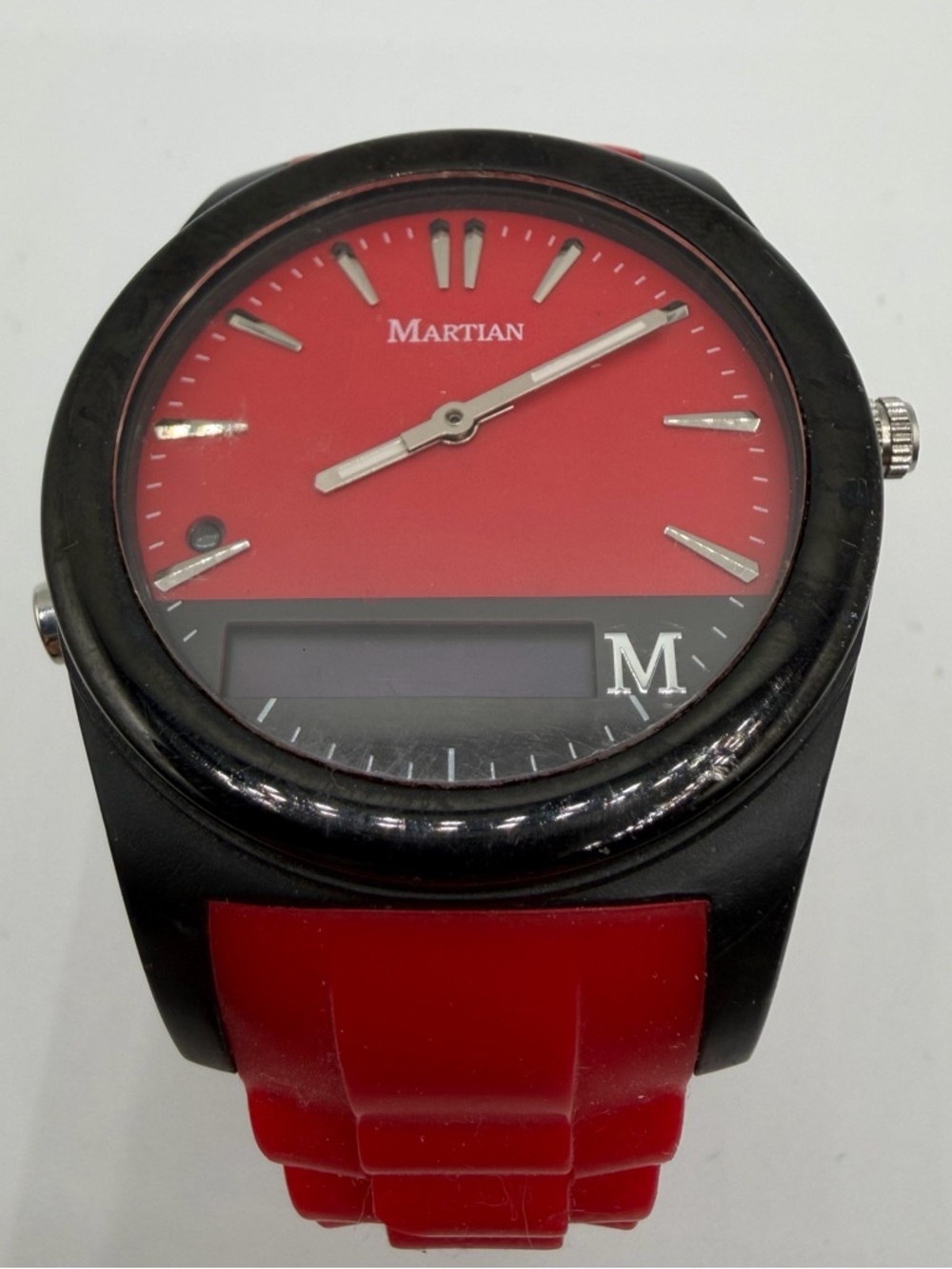 Martian Notifier Smartwatch Red Black X4LT200 Untested Parts Repair